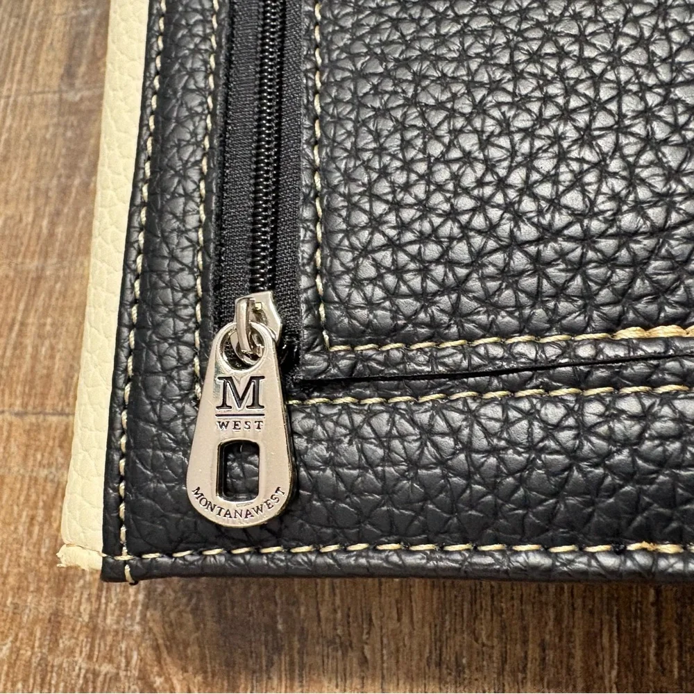 Montana West Black and Cream Star-Embellished Clutch Of Wallet - Picture 11 of 12